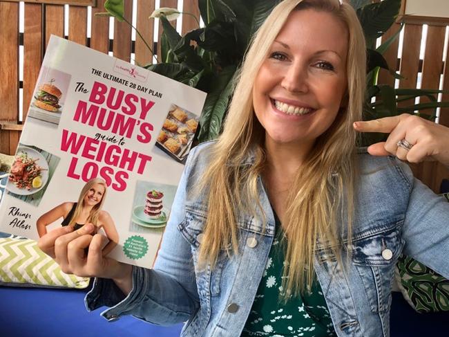 Rhian Allen, the mum behind weight loss website The Healthy Mummy, with one of her books.