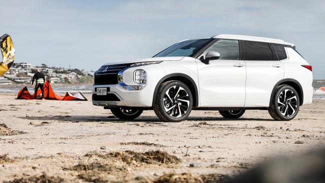 beach work is possible in the Mitsubishi Outlander Exceed, but those chasing serious off-road capability would be best suited to a true four-wheel drive – like its brethren the Pajero Sport.