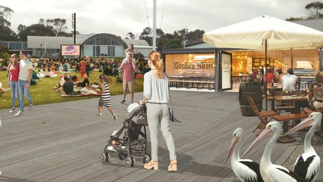 An artist's impression of the revamped Goolwa Wharf Precinct. Picture: Supplied