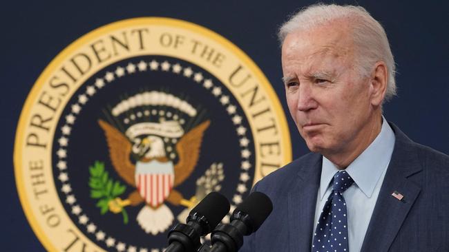 US President Joe Biden speaks in Washington DC on Friday.