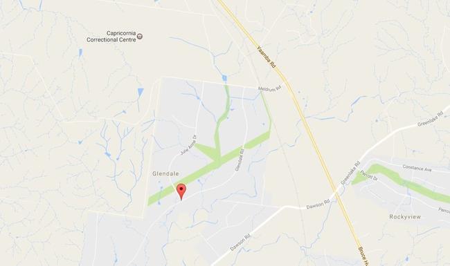 Prison escapee handed himself in at an address on Glendale Rd near Rockhampton. Picture: Google