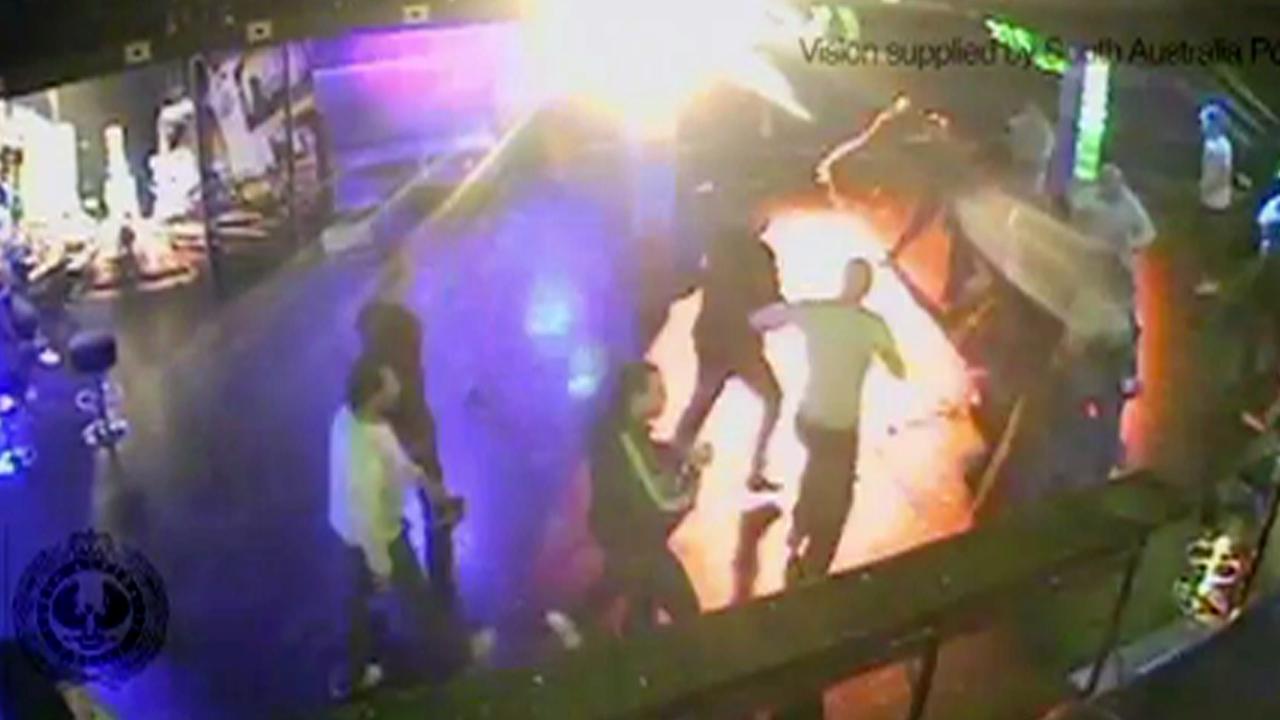 South Australian Police released CCTV footage of a bikie brawl at City Nightclub in Hindley St, Adelaide. Picture: SAPOL