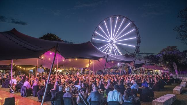 The scene at Market Square for the 2019 Jacaranda Ball and Garden Party.