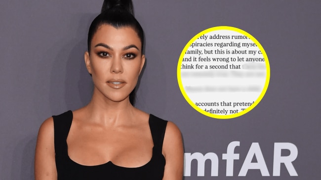 Kourtney Kardashian addresses son’s secret child rumour