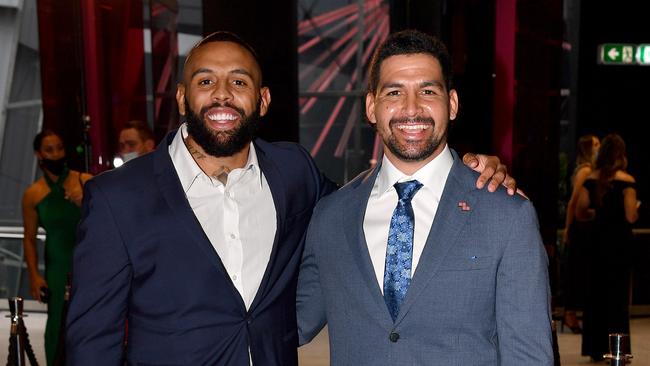 A couple of well known faces at the Brad Fittler Medal. Picture: NRL Photos/Gregg Porteous