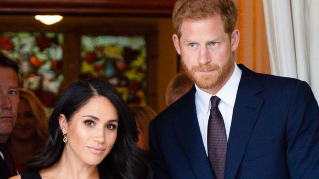 The Duke of Sussex will attend his father’s coronation, but the Duchess will remain in California with their children, Archie and Lillibet. Picture: AP/The Times