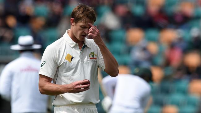 Joe Mennie was hospitalised while bowling during a net session.