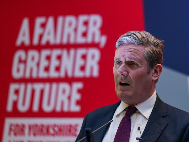 BARNSLEY, ENGLAND - OCTOBER 15: Labour party leader Sir Keir Starmer delivers his speech to the Labour Party Yorkshire and Humber Regional Conference on October 15, 2022 in Barnsley, England. The conference will see 200 attendees gather for two days of speeches, panel events and fringe sessions. (Photo by Ian Forsyth/Getty Images)