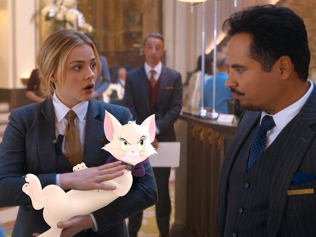 Chloe Grace Moretz in a scene from Tom and Jerry.