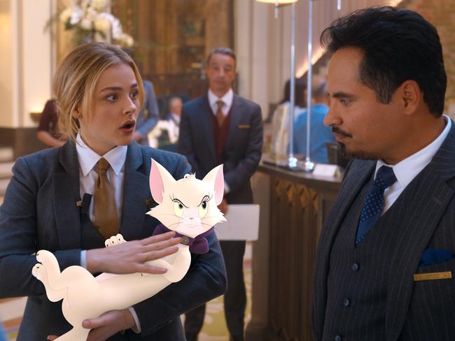 Chloe Grace Moretz in a scene from Tom and Jerry.