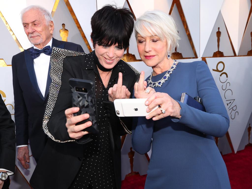 Diane Warren and Helen Mirren attend the 90th Annual Academy Awards on March 4, 2018 in Hollywood, California. Picture: Getty