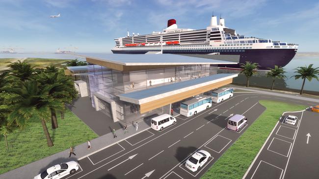 A new mega cruise ship terminal capable of hosting the world's biggest ocean liners looks set to sail into Brisbane after the Port of Brisbane unveiled details of a $100 million proposal, to be built on land at Luggage Point near the mouth of the river.