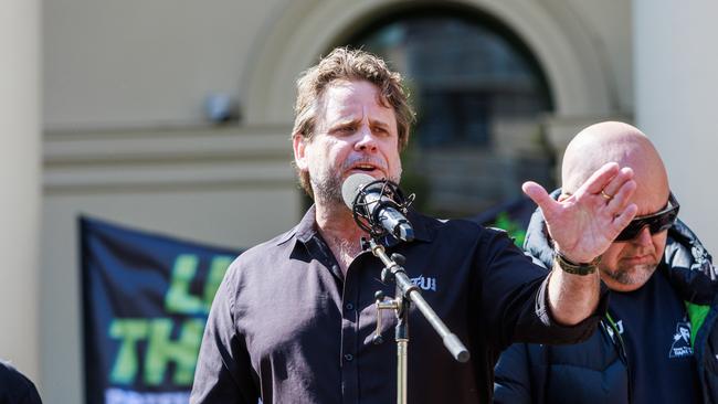 Victorian ETU secretary Troy Gray said it had taken only weeks for 624 employers to agree to a new CFMEU deal. Picture: Aaron Francis / NewsWire