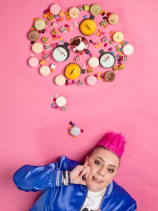 Anna Polyviou and some delicious desert creations. Picture: Eugene Hyland