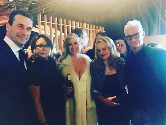 The Mad Men cast reunited at Vanity Fair’s Oscar party. Picture: Instagram