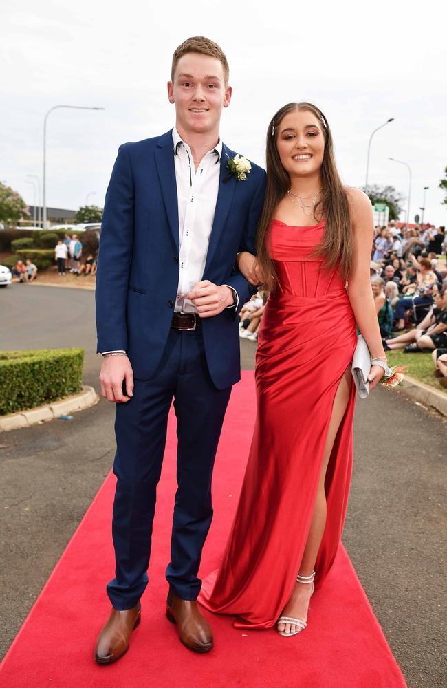 Jordan Giddins and Jesse Kollegger at Highfields State Secondary College. Picture: Patrick Woods.