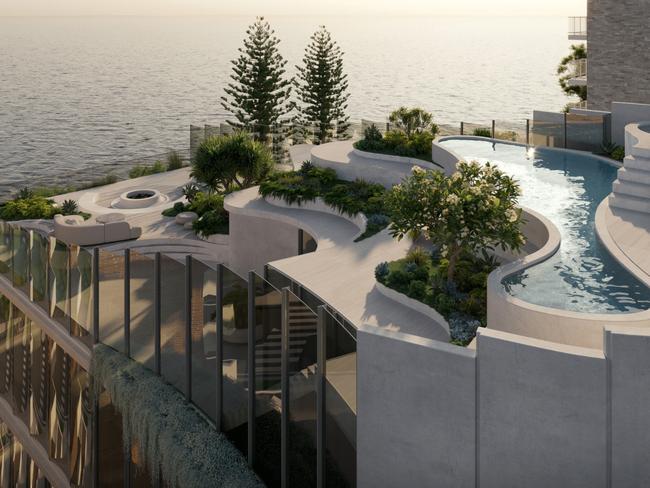 REAL ESTATE: A render of the proposed development by Spyre Group for 10 Goodwin Tce, Burleigh Heads. Image supplied.