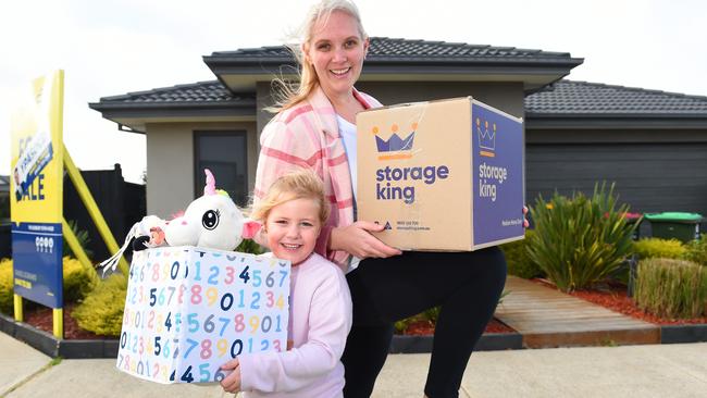 Jacqueline Ilsley, her partner William and daughter Lacey, 5, bought their first home in Melbourne’s Sunbury earlier this year.