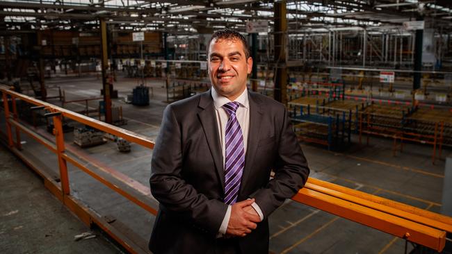 Pelligra Group chairman Ross Pelligra at the former Holden factory site in Elizabeth. Picture by Matt Turner.