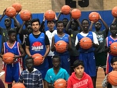 The Savannah Pride program were given balls from the Ben Simmons camp