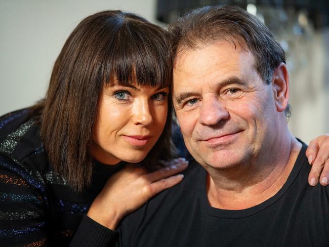 John Setka and wife Emma in Melbourne earlier this year. Picture: Mark Stewart