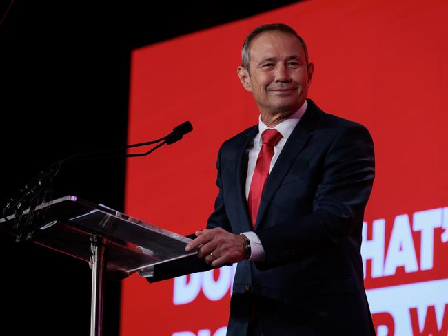 Western Australia Premier, Roger Cook speaks during the WA LaborÃ¢â¬â¢s 2025 State Election Campaign Launch in Perth, Sunday, February 23, 2025. The Western Australian State Election is scheduled to held on Saturday, March 8, 2025. (AAP Image/Richard Wainwright) NO ARCHIVING