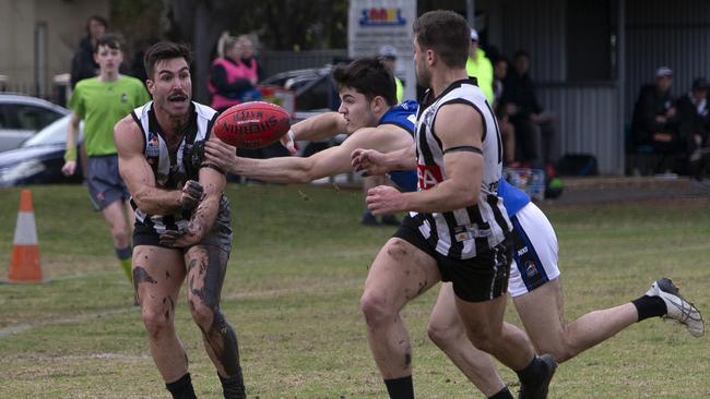 Falcons captain Johnathan Giannini remains one of the Adelaide Footy League’s standout mids. Picture: Emma Brasier