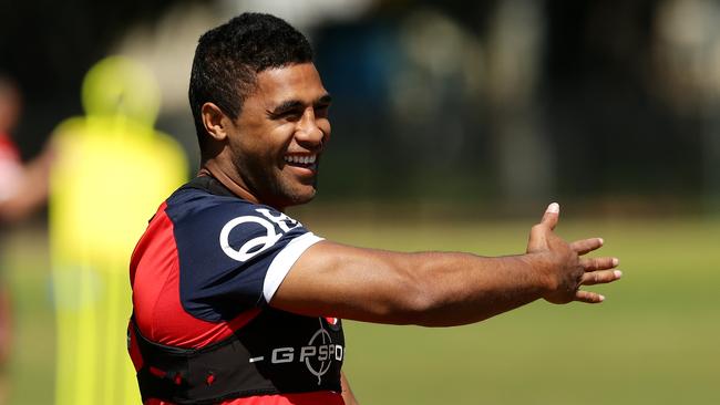 Roosters Michael Jennings during the Sydney Roosters training session at Kippax Lake Oval,Moore Park.Picture Gregg Porteous