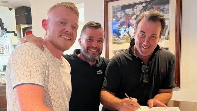 Cricketer’s Arms co-owners Tommy Hall (left) and Ray Reilly (centre), who applauded the proposals.