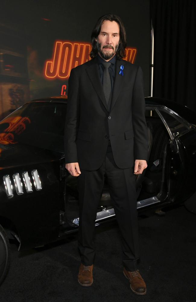 Keanu Reeves at the Los Angeles premiere of John Wick 4 on March 20. Picture: Jon Kopaloff/Getty Images for Lionsgate