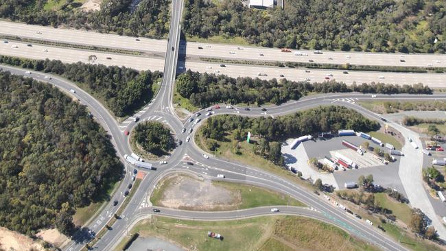 Exit 54 at Coomera is being upgraded. Picture: Richard Gosling