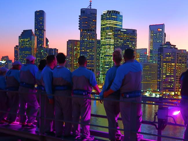 Tourism and Events Queensland - 20 Days of Holidays Like This campaign - Story Bridge Adventure Climb, Brisbane - Twilight Climb.