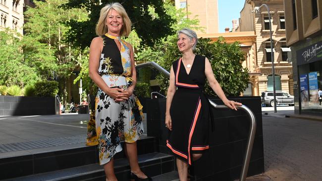 Adelaide Economic Development Agency chairwoman Nikki Govan with Adelaide Lord Mayor Sandy Verschoor Picture: Keryn Stevens