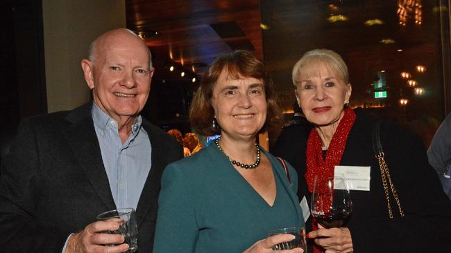 Jeff McDermid, Vice Chancellor Professor Carolyn Evans and Ann Robilotta-Glenister at Gold Coast Australian of the Year presentations at Exhibitionist Bar, HOTA, Bundall. Pic: Regina King