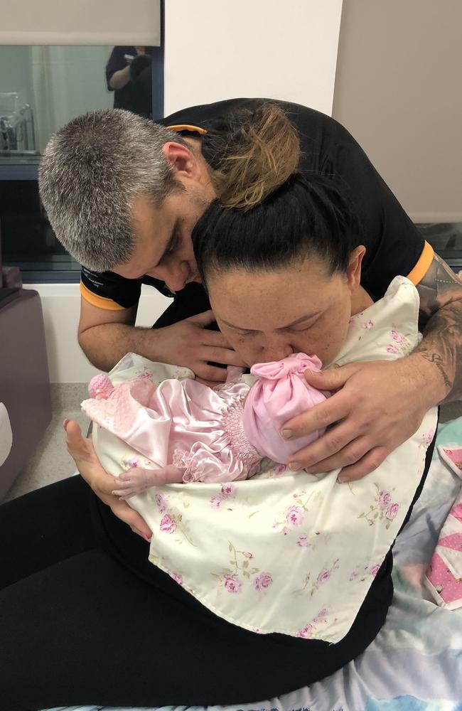 Mrs Falconer further claims the hospital failed to obey its own processes regarding category one caesarean sections. Pictures: supplied by Shontell Falconer