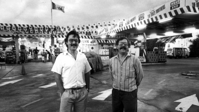 Leon Saturno with brother Adrian in 1987.