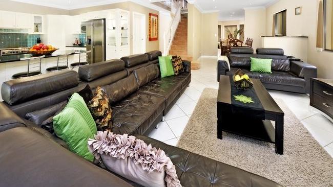 The expansive living area in the home formerly owned by Khaled Sharrouf.