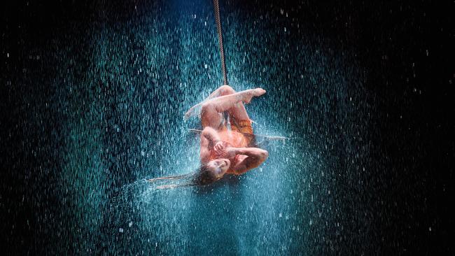 Cirque du Soleil’s Mexican-themed Luzia has all the high-flying, death-defying and gravity-denying acrobatics audiences love – as well as water. Picture: Matt Beard &amp; Anne Colliard