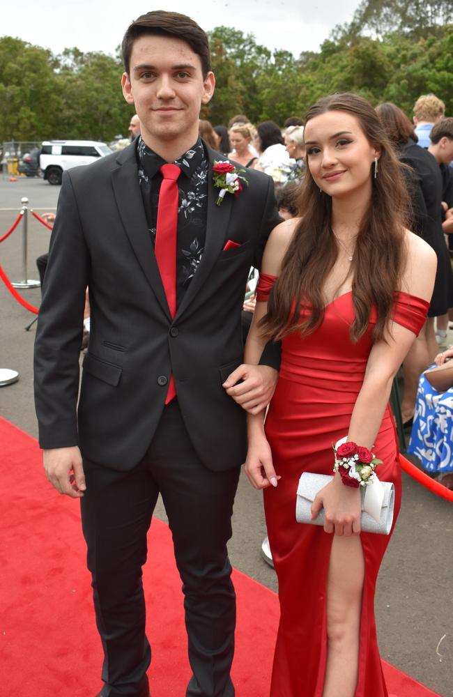 Jed Picken and Hayley Keet at the Pacific Lutheran College Formal held at the Sunshine Coast Turf Club on November 15, 2024. Picture: Sam Turner