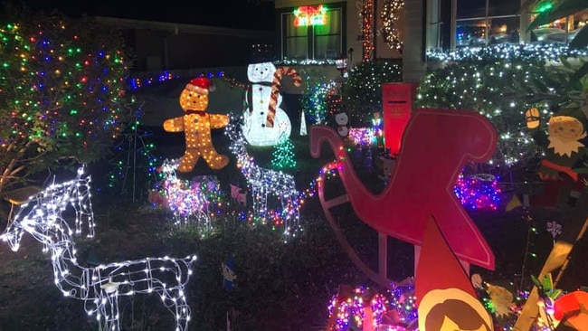 Christmas lights displays on Mitcham's Fellows St have become extremely popular in recent years. Picture: Councillor Ben Stennett Facebook page.