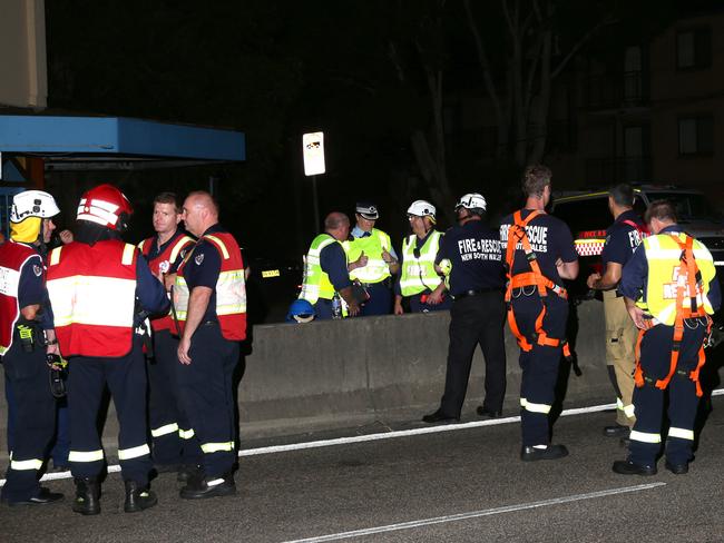 Emergency services at the scene. Picture: Bill Hearne