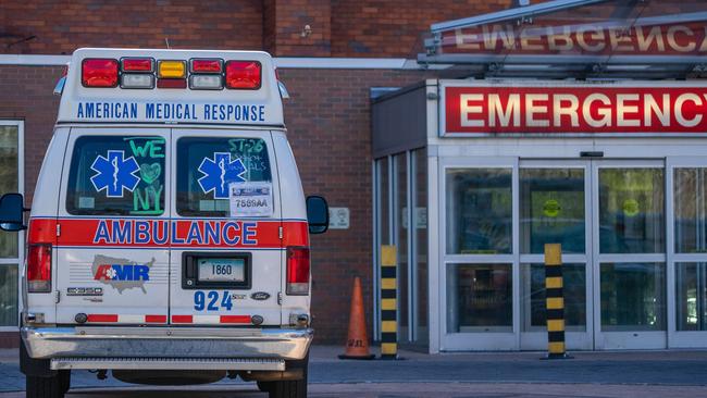 An ambulance at Lincoln Medical Center. Picture: David Dee Delgado/Getty Images/AFP