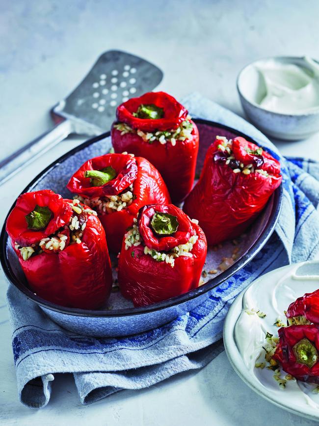 Stuffed capsicum. Picture: Guy Bailey