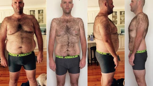 Andrew Taylor lost more than 50 kilograms. Picture: Facebook