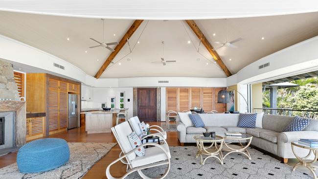 This home at Wategos beach has reportedly sold for a record-breaking $22 million.