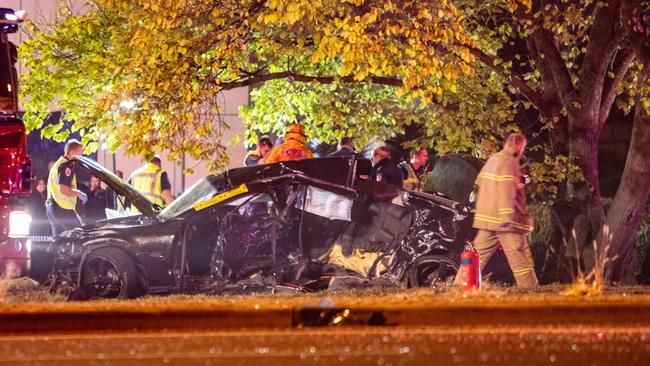 The scene of the fatal crash in Wantirna South in 2018.
