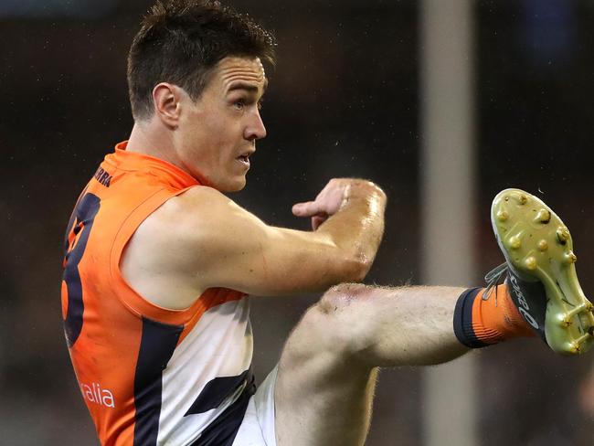 Giants Jeremy Cameron during the AFL Preliminary Final match between the GWS Giants and the Collingwood Magpies at the MCG. Picture. Phil Hillyard