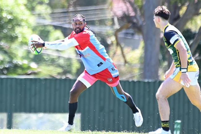 Fiji rugby 7's in Brisbane. Saturday October 6, 2024. Picture, John Gass