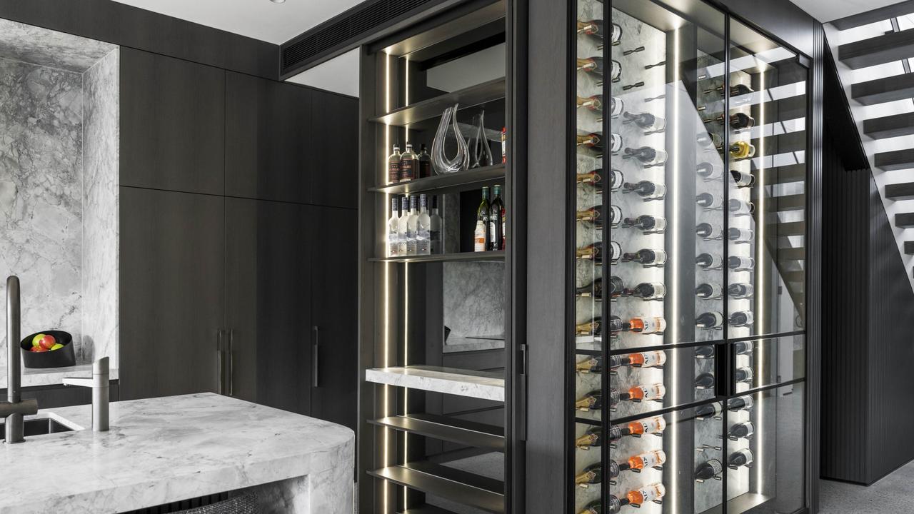 ... with wine storage under the stairs.