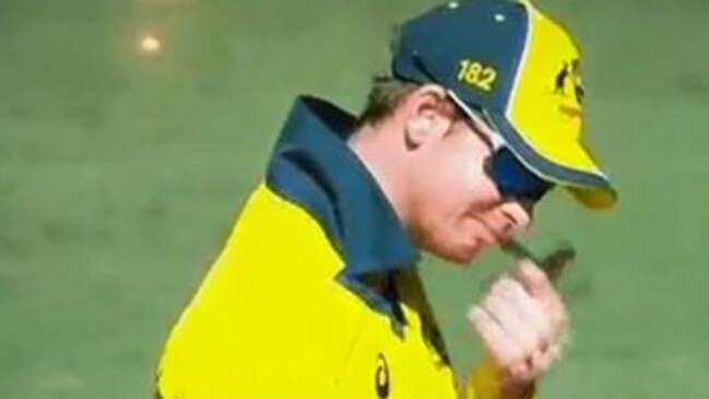 Social media didn't take too kindly to Steve Smith's way of polishing the ball.